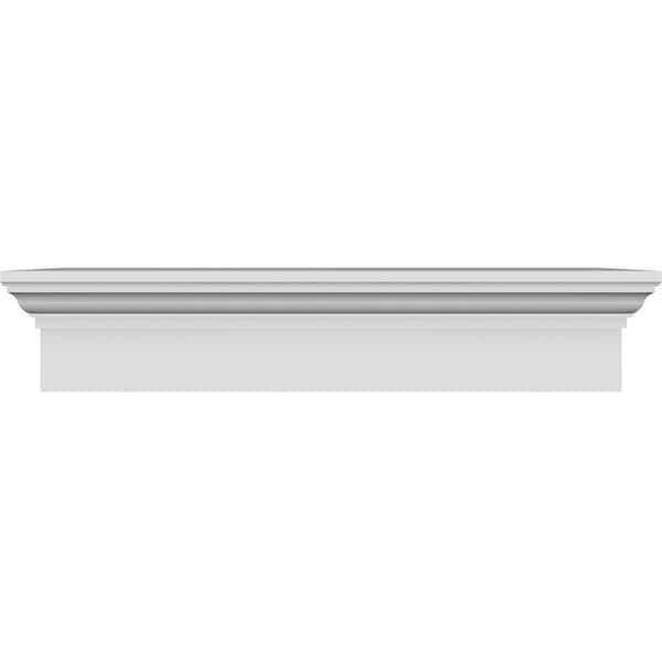 Ekena Millwork 47" Bottom Width x 50 1/2" Top Width x 6"H x 1"P Traditional Crosshead CRH06X47 - main